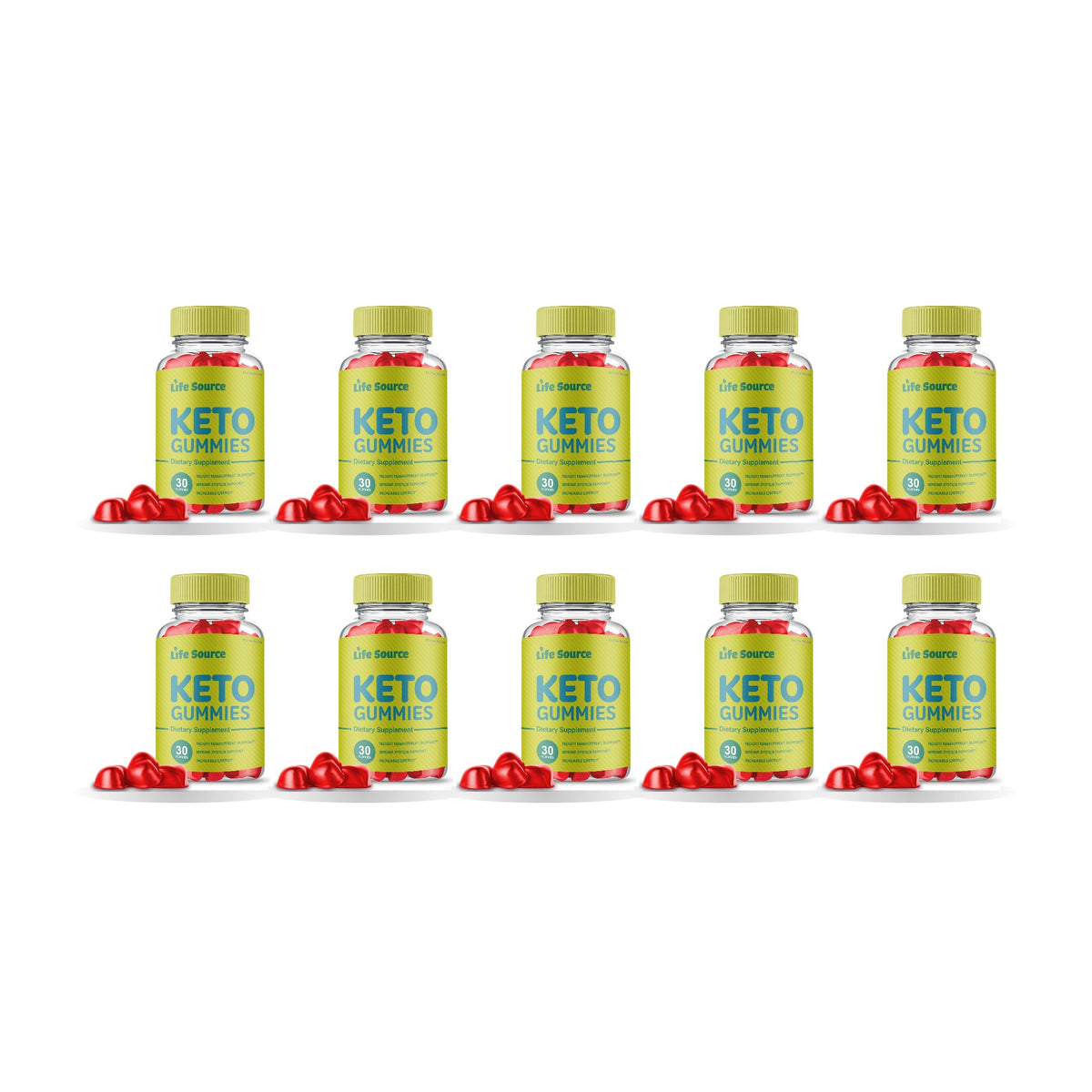 Life Source Keto ACV Gummies 10 Pack – 10 bottles