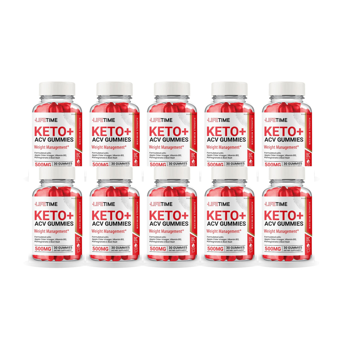 Lifetime Keto ACV Gummies 10 Pack – 10 bottles