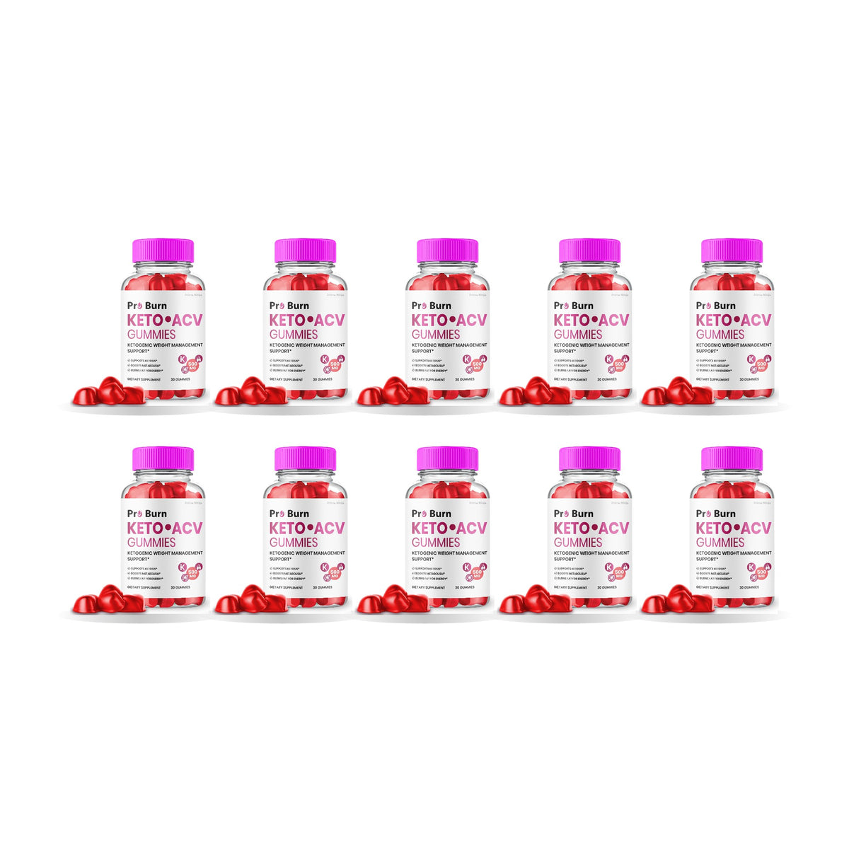 Pro Burn Keto ACV Gummies 10 Pack – 10 bottles