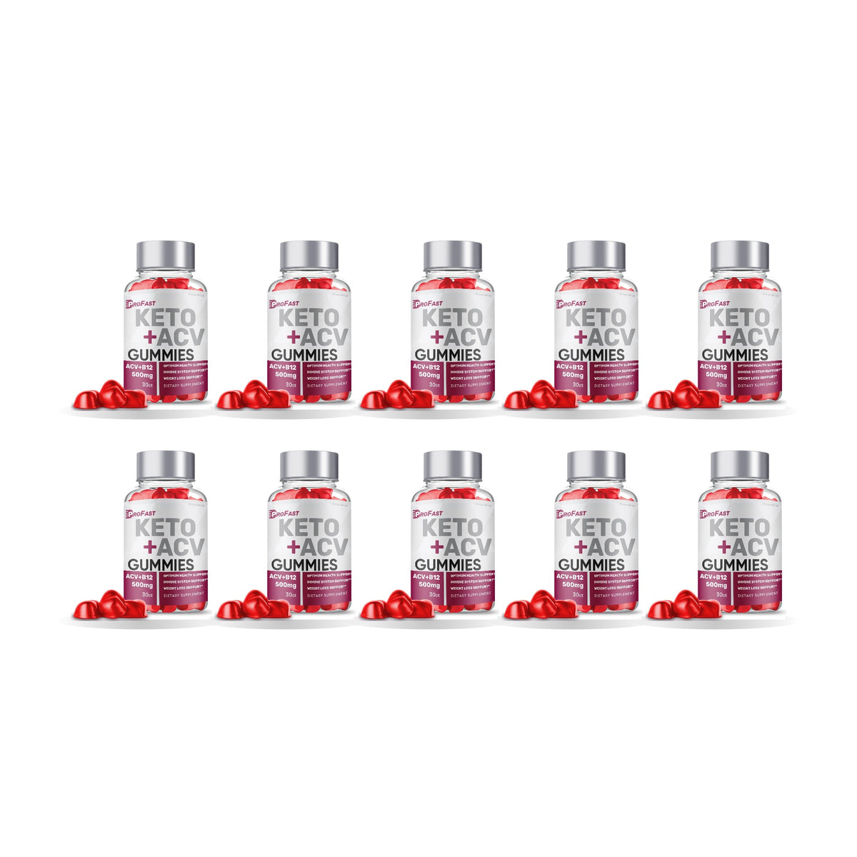 Pro Fast Keto + ACV Gummies 10 Pack – 10 bottles