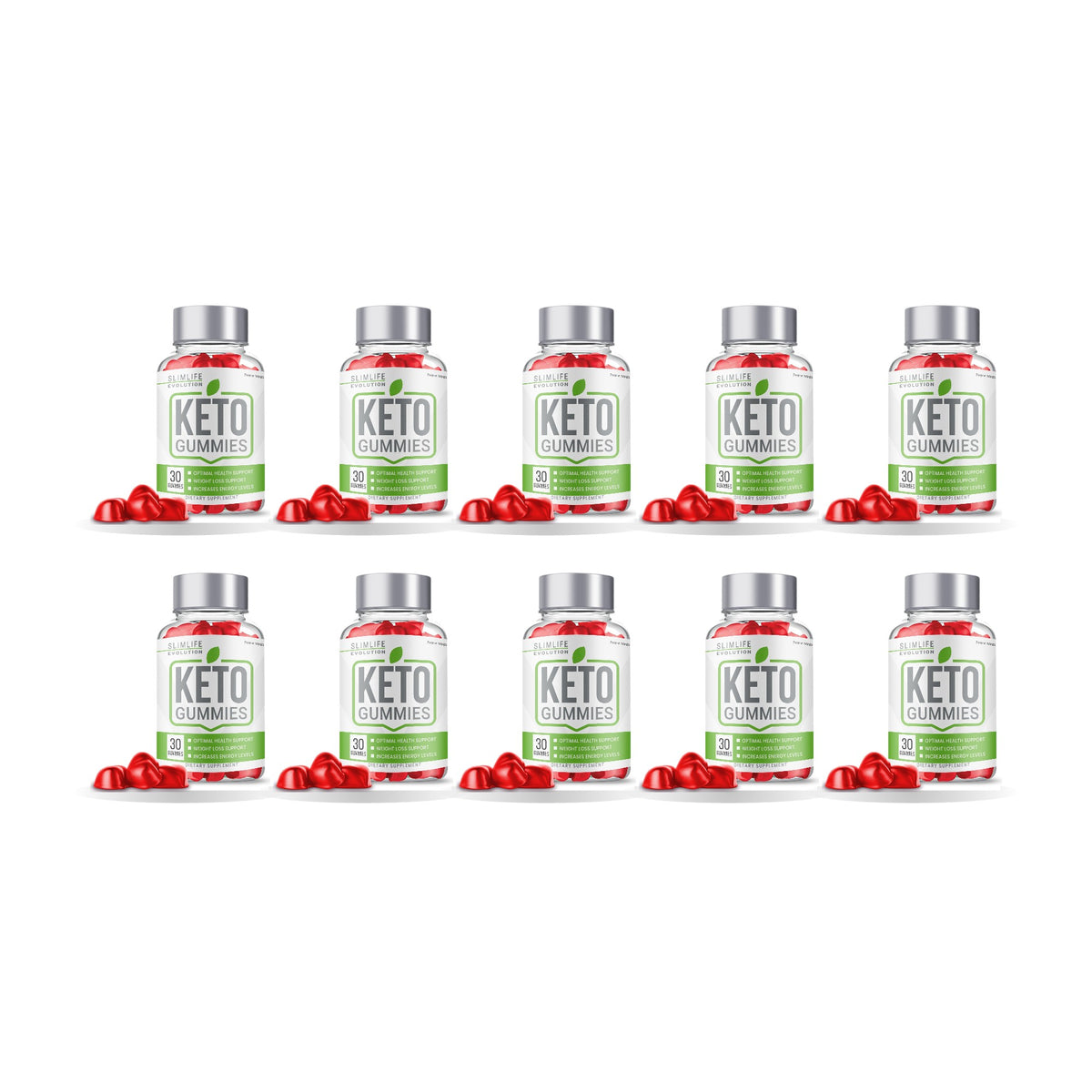 Slimlife Evolution Keto + ACV Gummies 10 Pack – 10 bottles