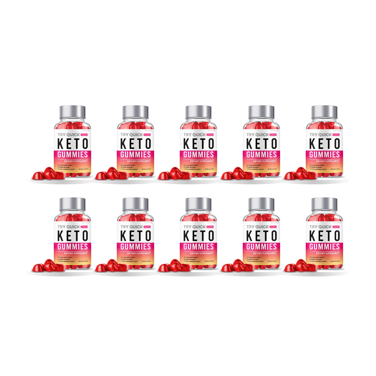 Try Quick Keto Gummies 10 Pack – 10 bottles