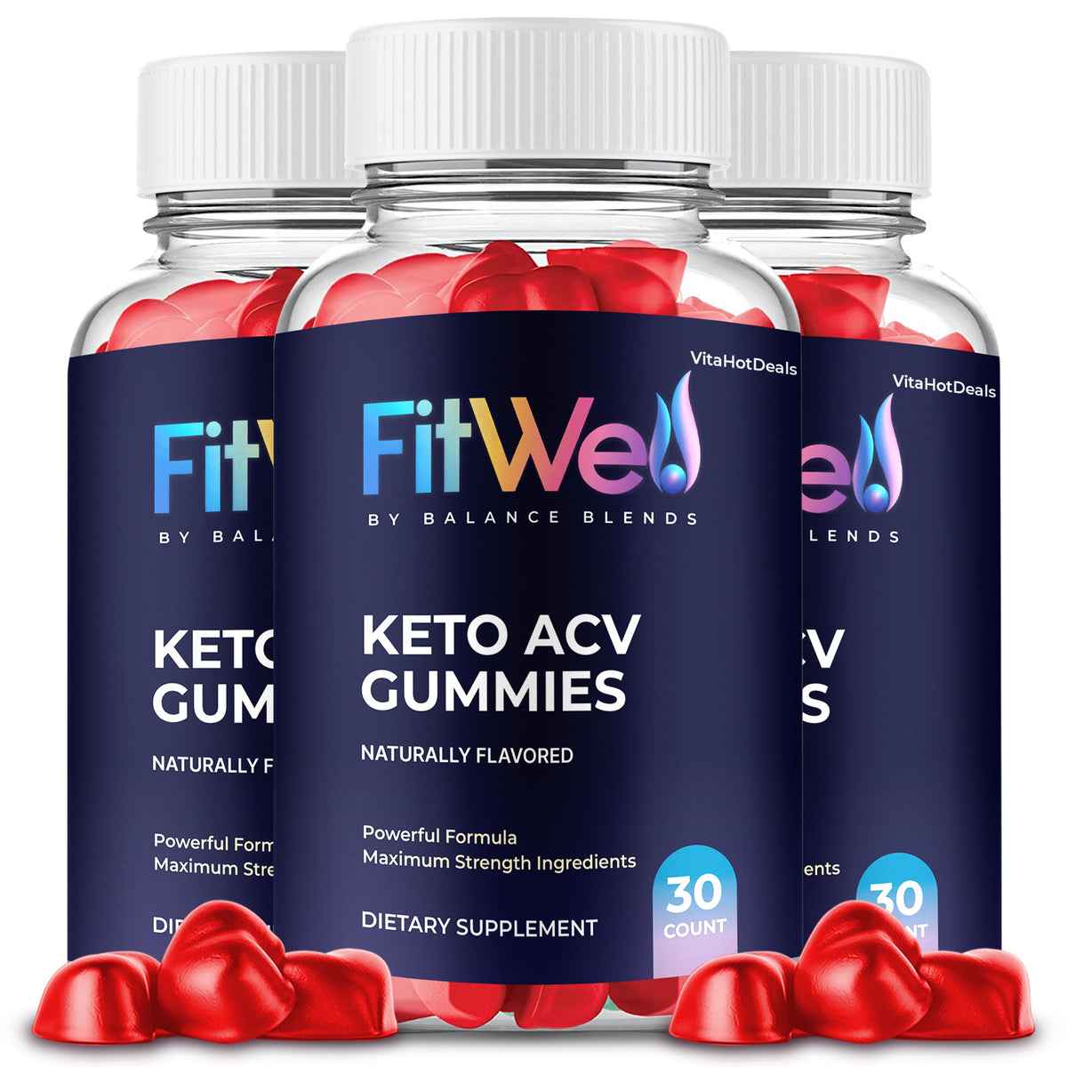 FitWell Keto ACV Gummies 3 Pack daily wellness support