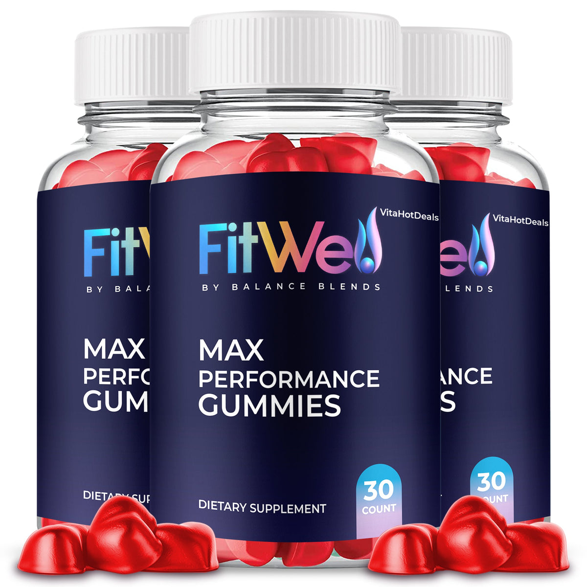 FitWell Max Performance Gummies 3 Pack energy and vitality