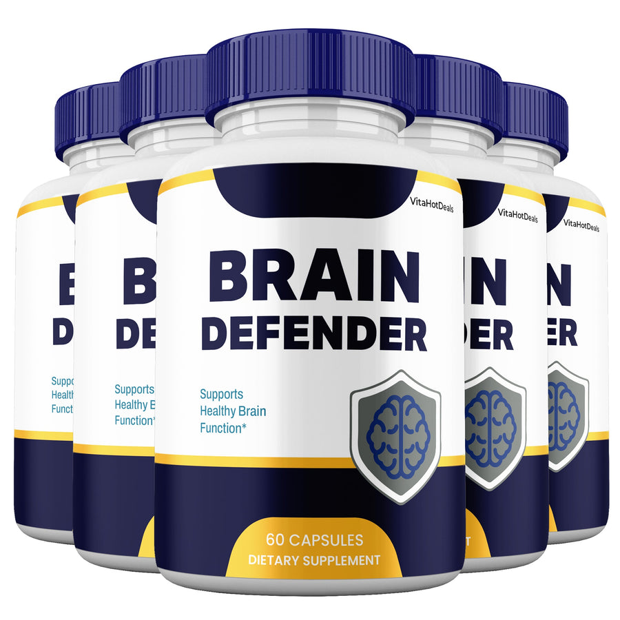 Brain Defender Supports Healthy Brain Capsules (5 Pack) | Daily Formula
