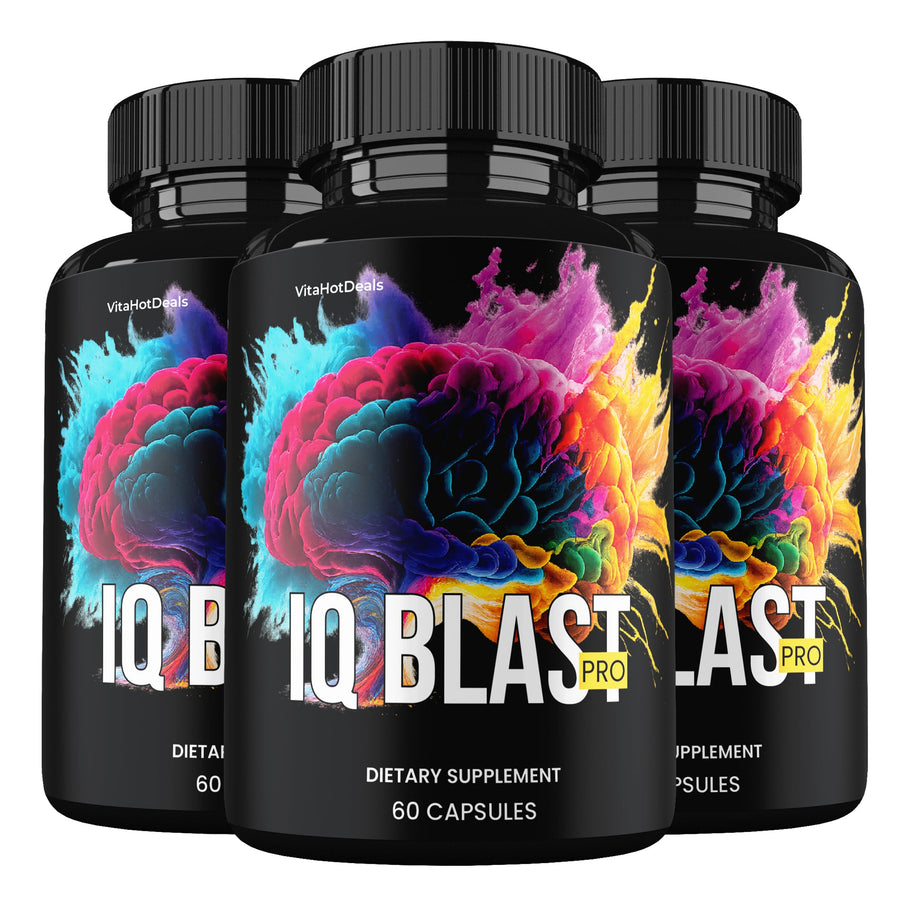 IQ Blast Pro Supports Healthy Brain Capsules (3 Pack) | Daily Formula