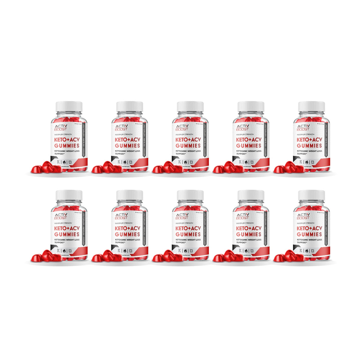 Activ Boost Keto ACV Gummies 10 Pack – 10 bottles