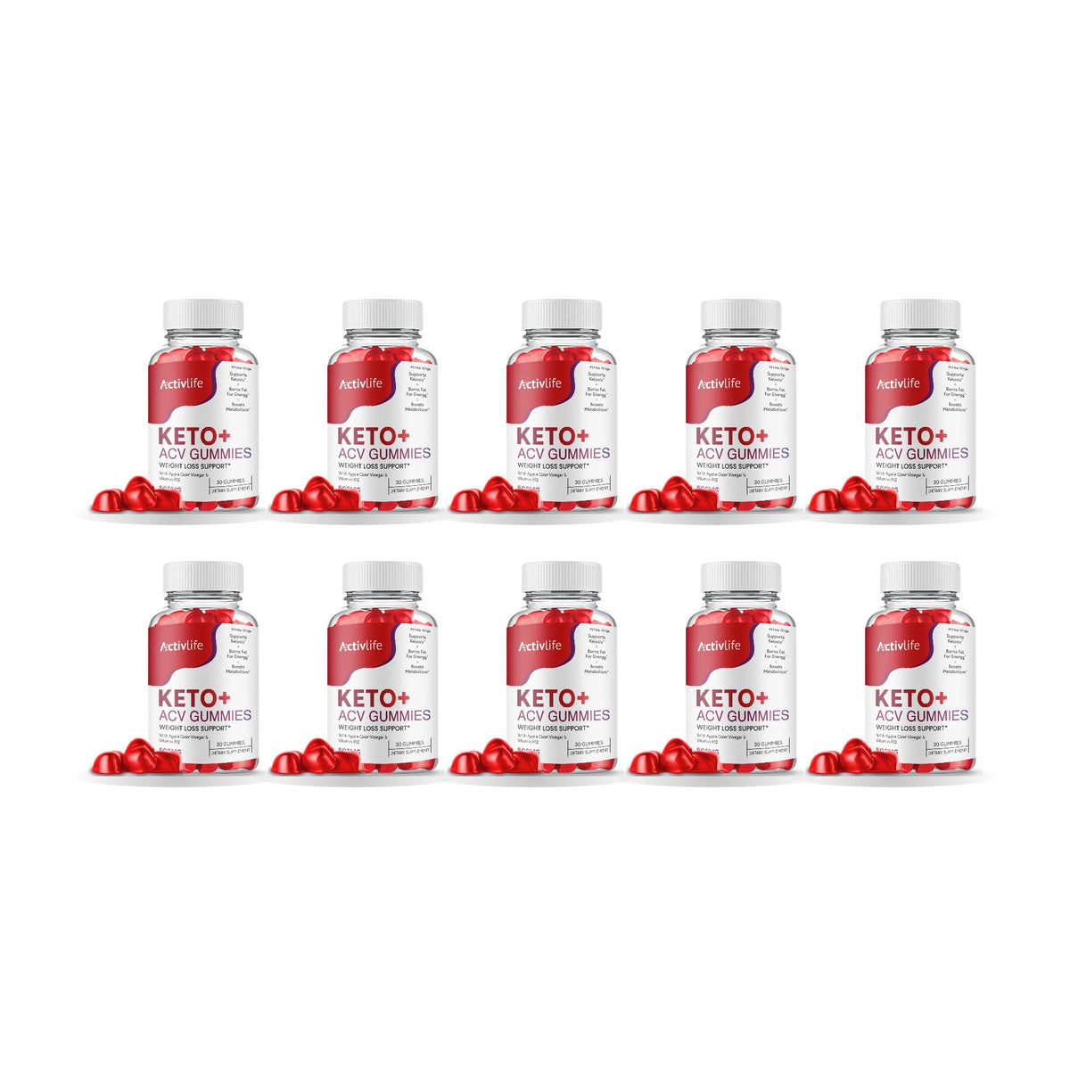 Activlife Keto ACV Gummies 10 Pack – 10 bottles