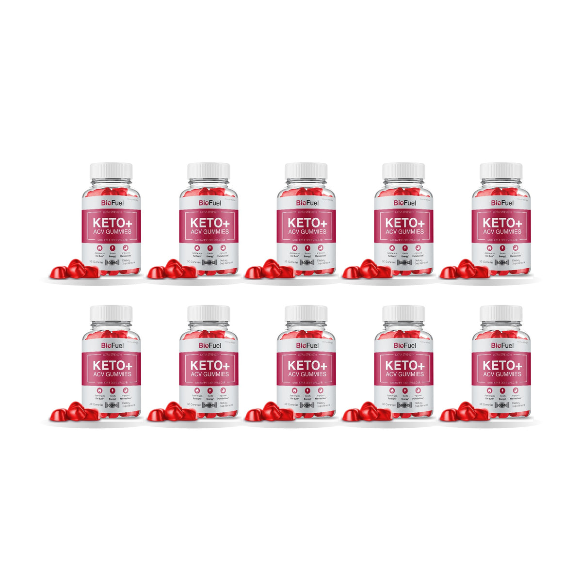 Bio Fuel Keto ACV Gummies 10 Pack – 10 bottles