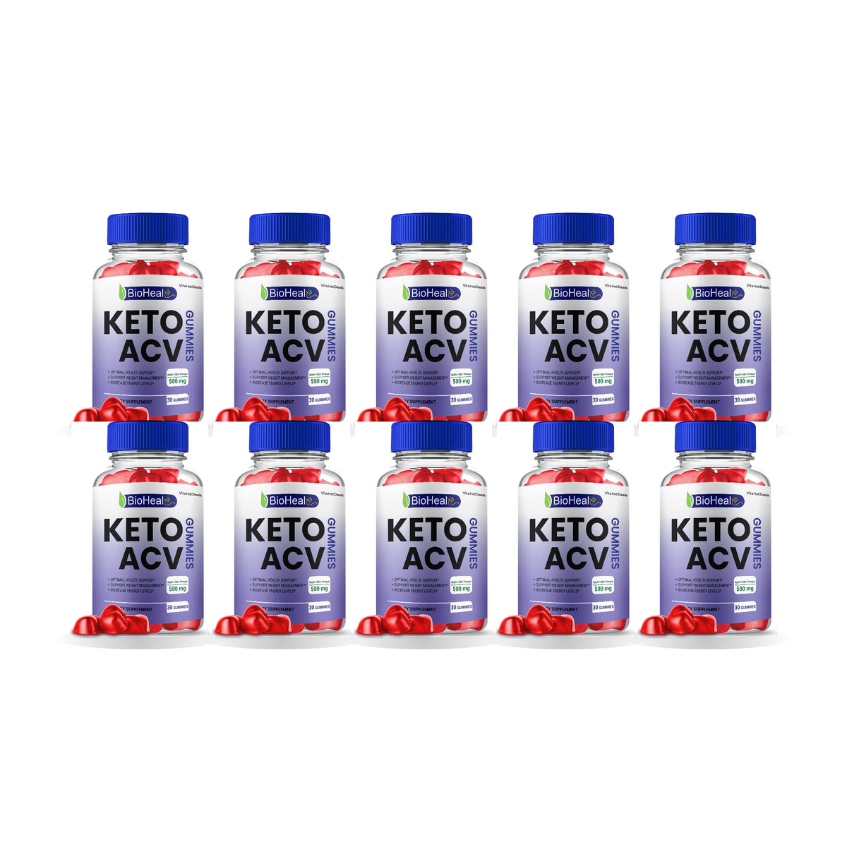 BioHeal Keto ACV Gummies 10 Pack – 10 bottles