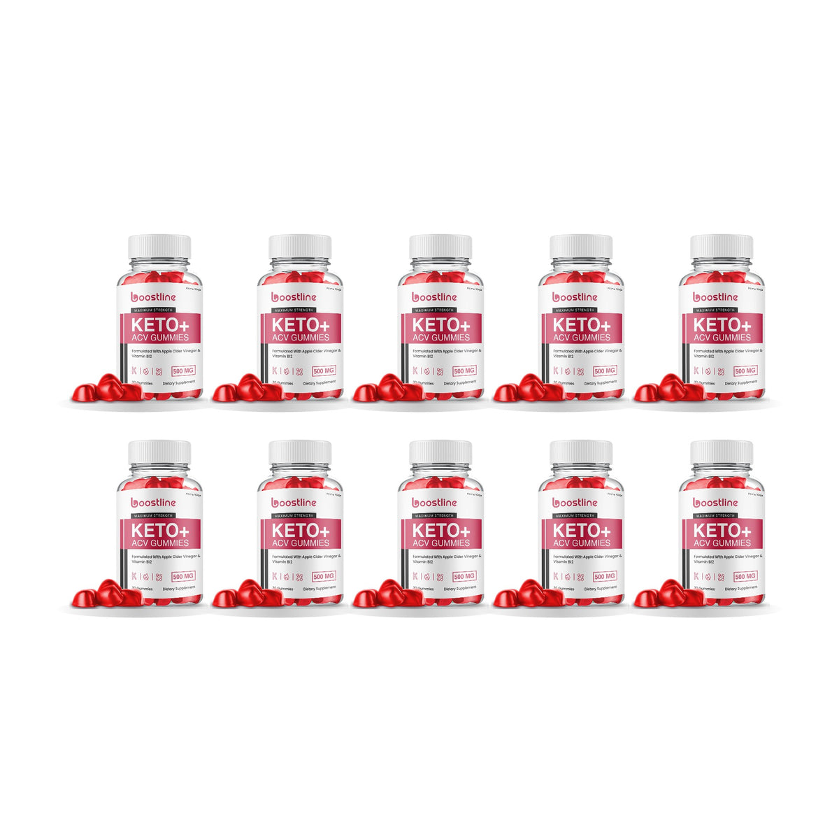 Boostline Keto ACV Gummies 10 Pack – 10 bottles