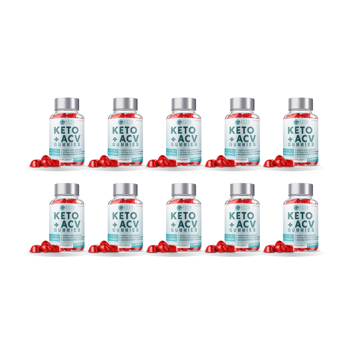 Keto Genesis ACV Gummies 10 Pack – 10 bottles