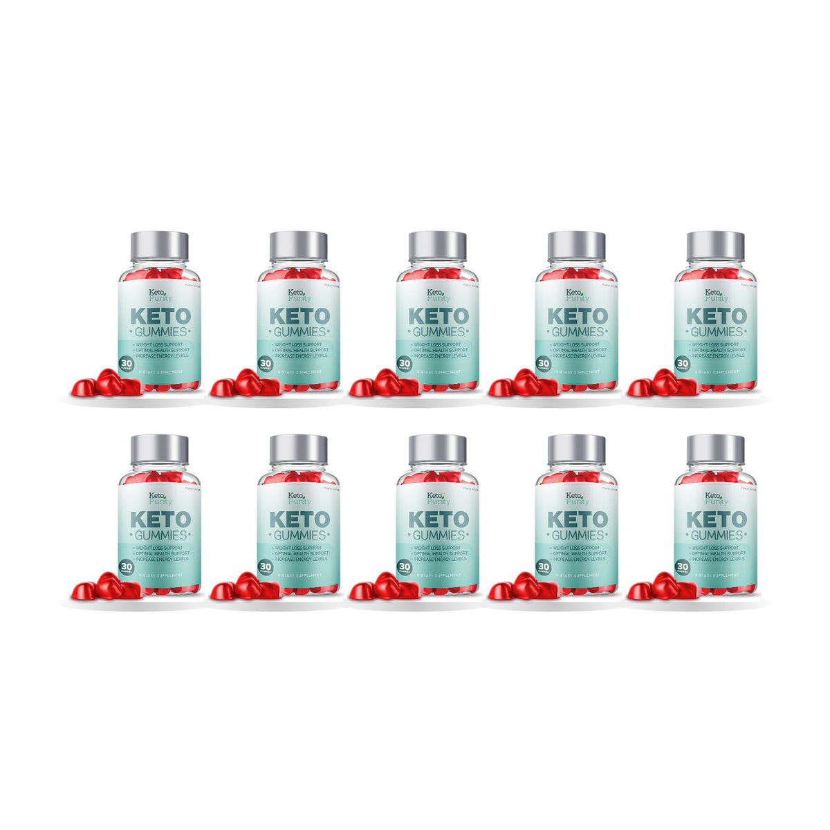 Keto Purity ACV Gummies 10 Pack – 10 bottles