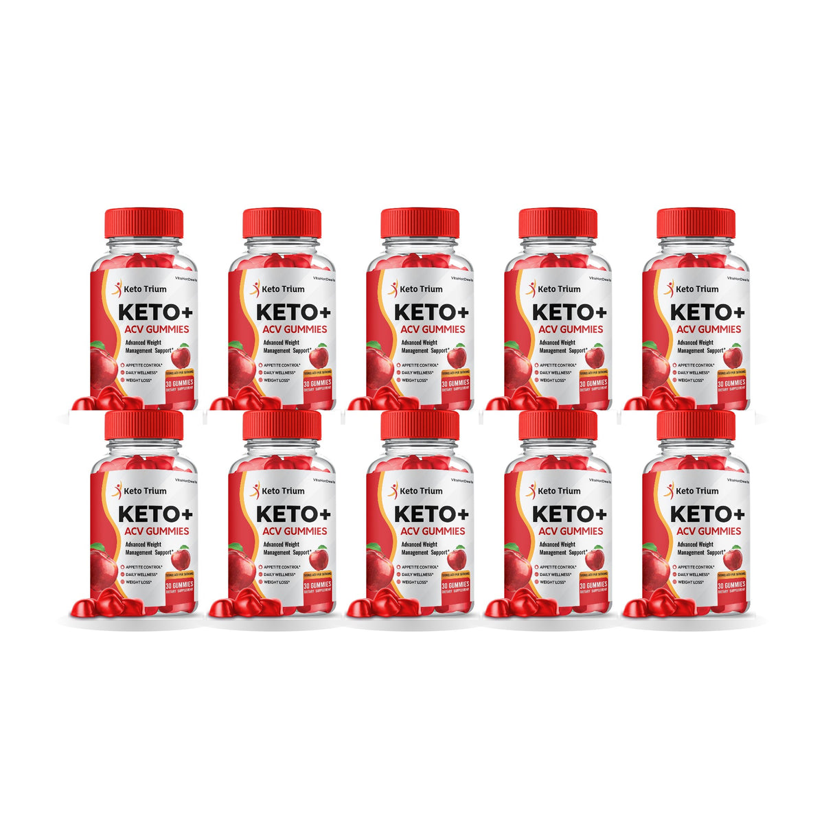 Keto Trium ACV Gummies 10 Pack – 10 bottles