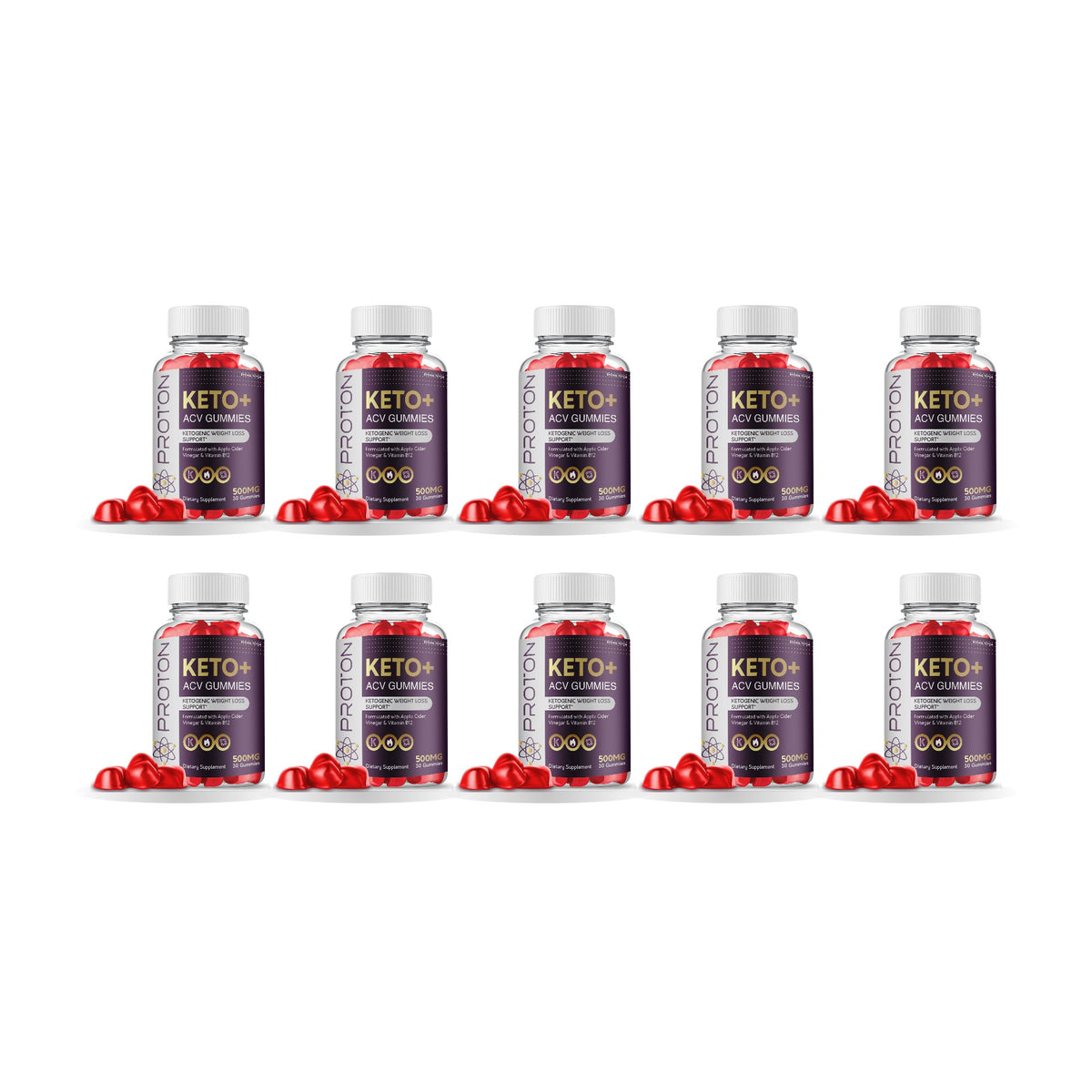 Proton Keto ACV Gummies 10 Pack – 10 bottles