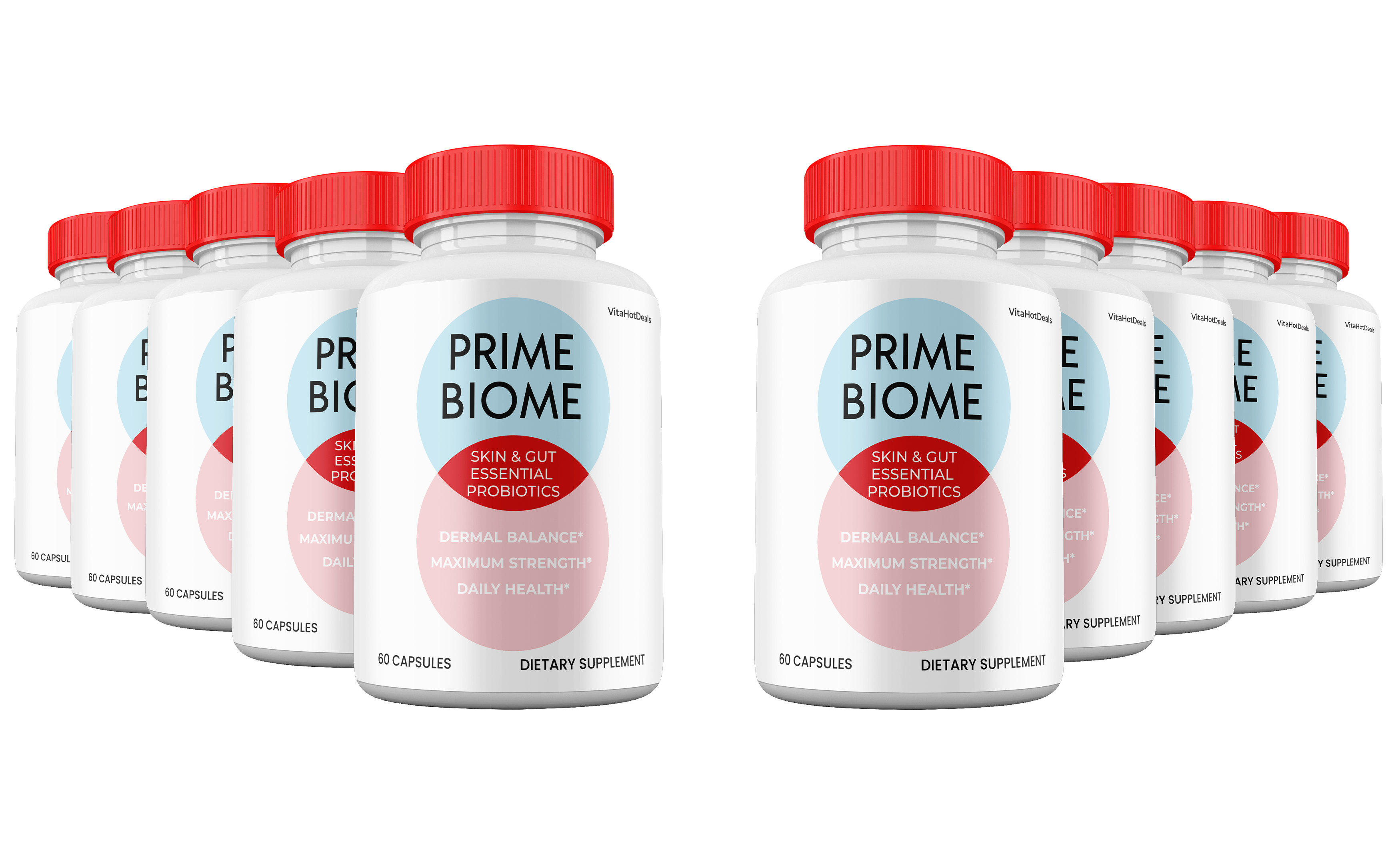 Prime Biome Skin & Gut Probiotics capsules (10 Pack)