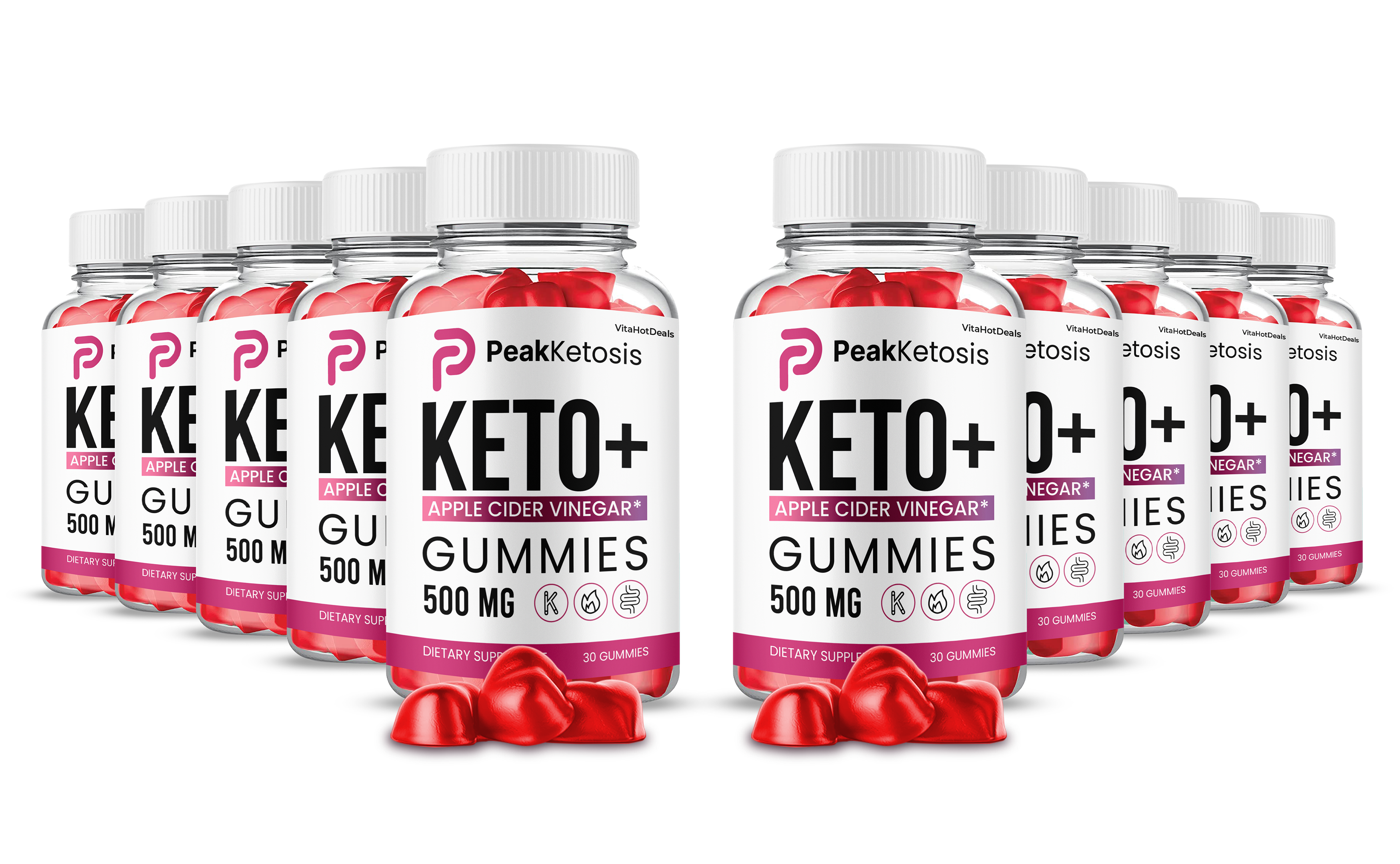 Peak Ketosis Keto ACV Gummies (10 Pack)