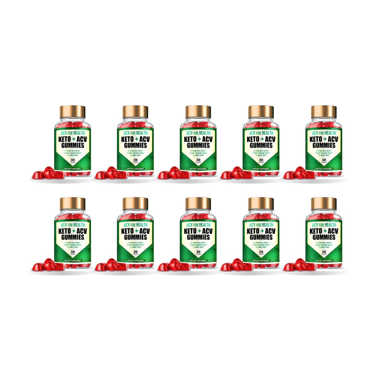 ACV For Health Keto Gummies 10 Pack – 10 bottles