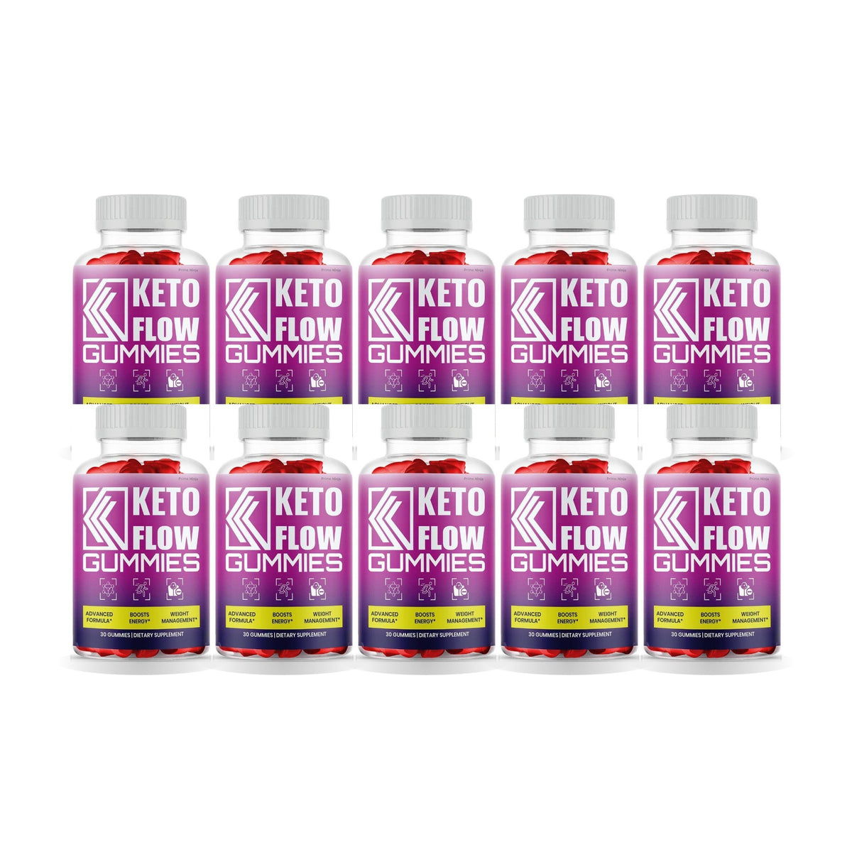 Keto Flow Gummies 10 Pack – 10 bottles