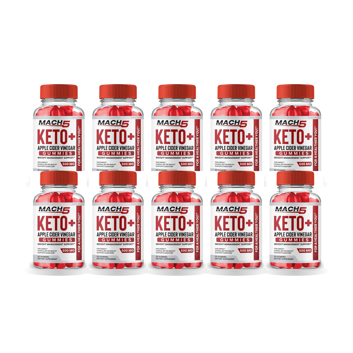 Mach5 Keto Gummies 10 Pack – 10 bottles