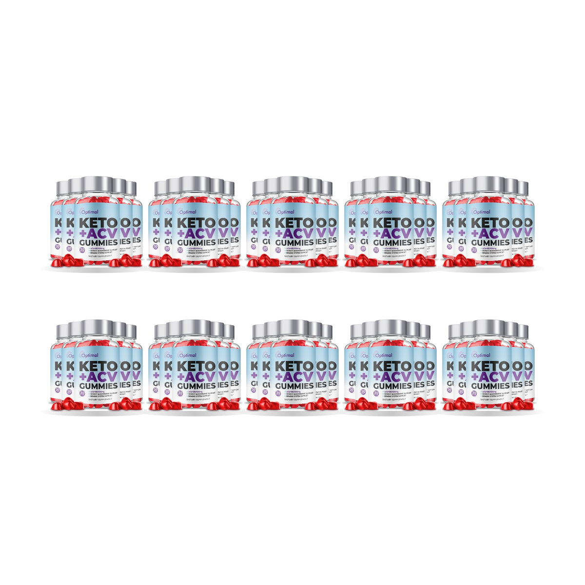 optimal Keto + Acv Gummies 10 Pack – 10 bottles
