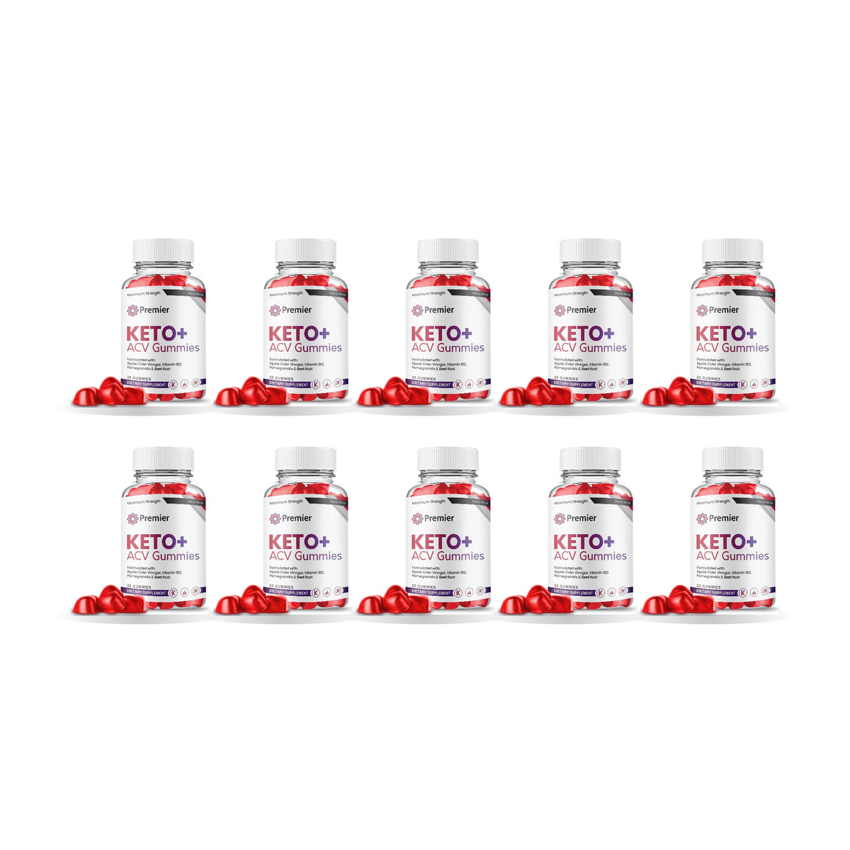 Premier Keto ACV Gummies 10 Pack – 10 bottles