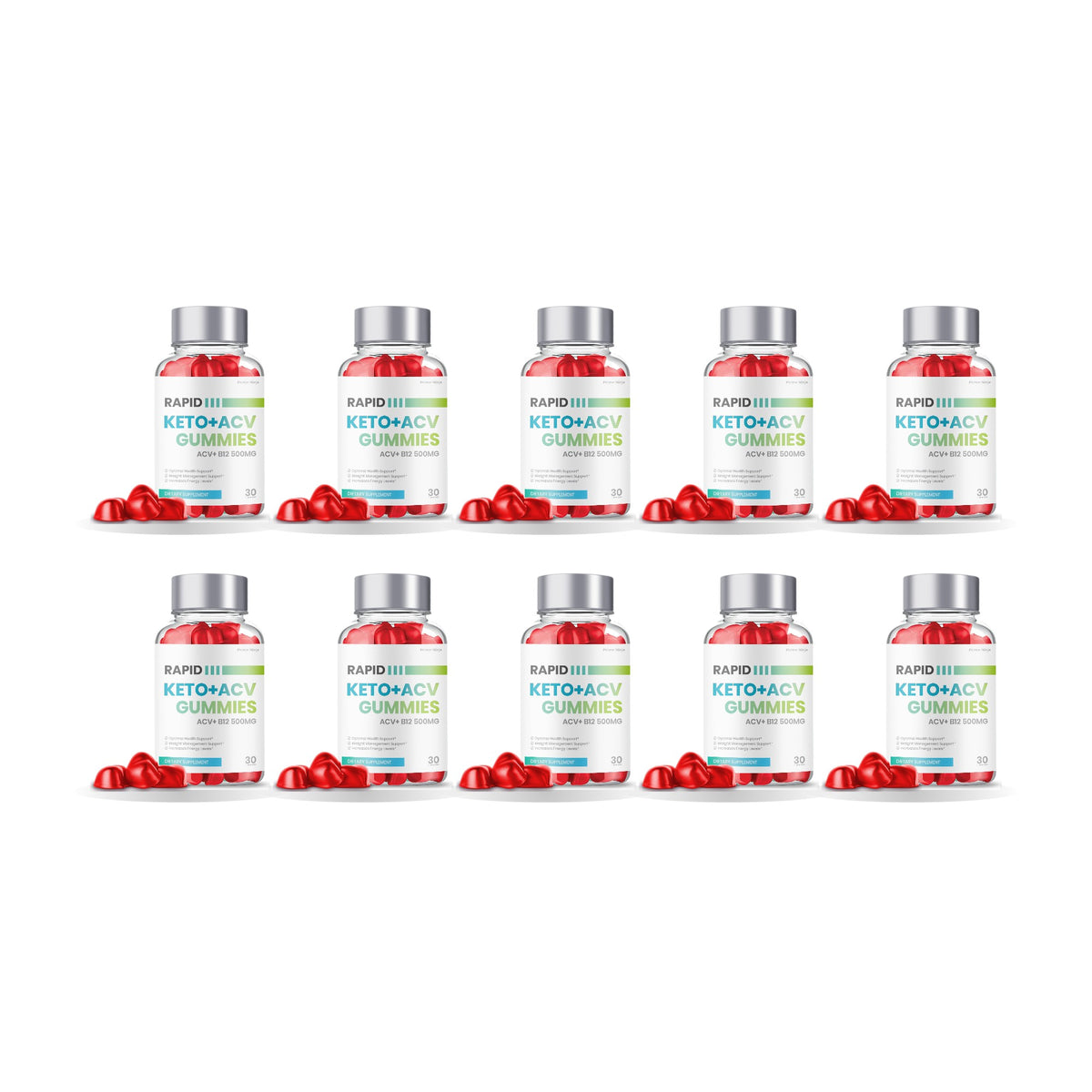 Rapid Keto ACV Gummies 10 Pack – 10 bottles