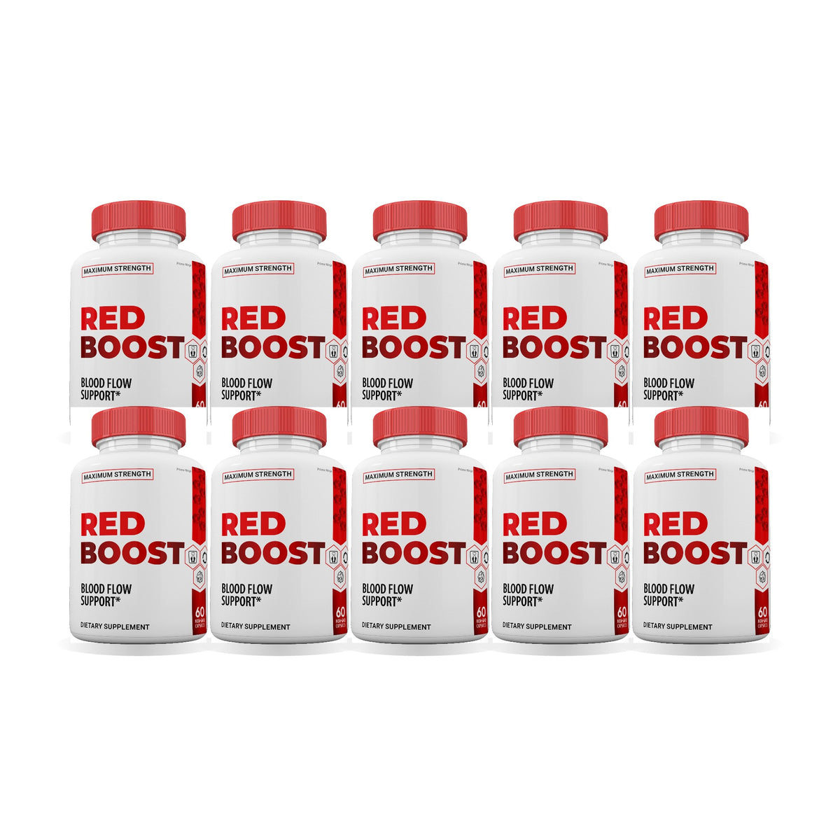 Red Boost Blood Flow Support 10 Pack – 10 bottles