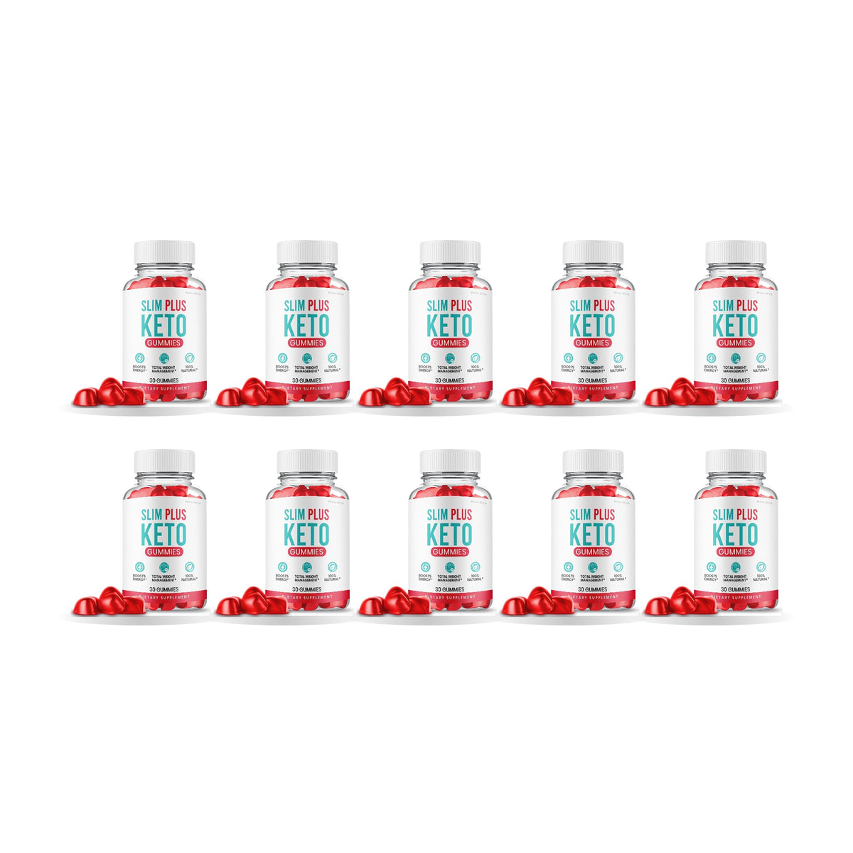 Slim Plus Keto + ACV Gummies 10 Pack – 10 bottles