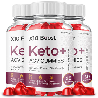 10X Boost Keto ACV Gummies (3 Pack) - Vita Hot Deals