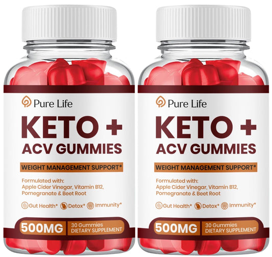 (2 Pack) Pure Life Keto ACV Gummies - Vita Hot Deals