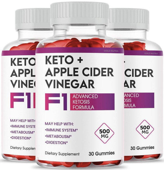 (3 Pack) F1 Keto+ACV Gummies - Gold Nutra
