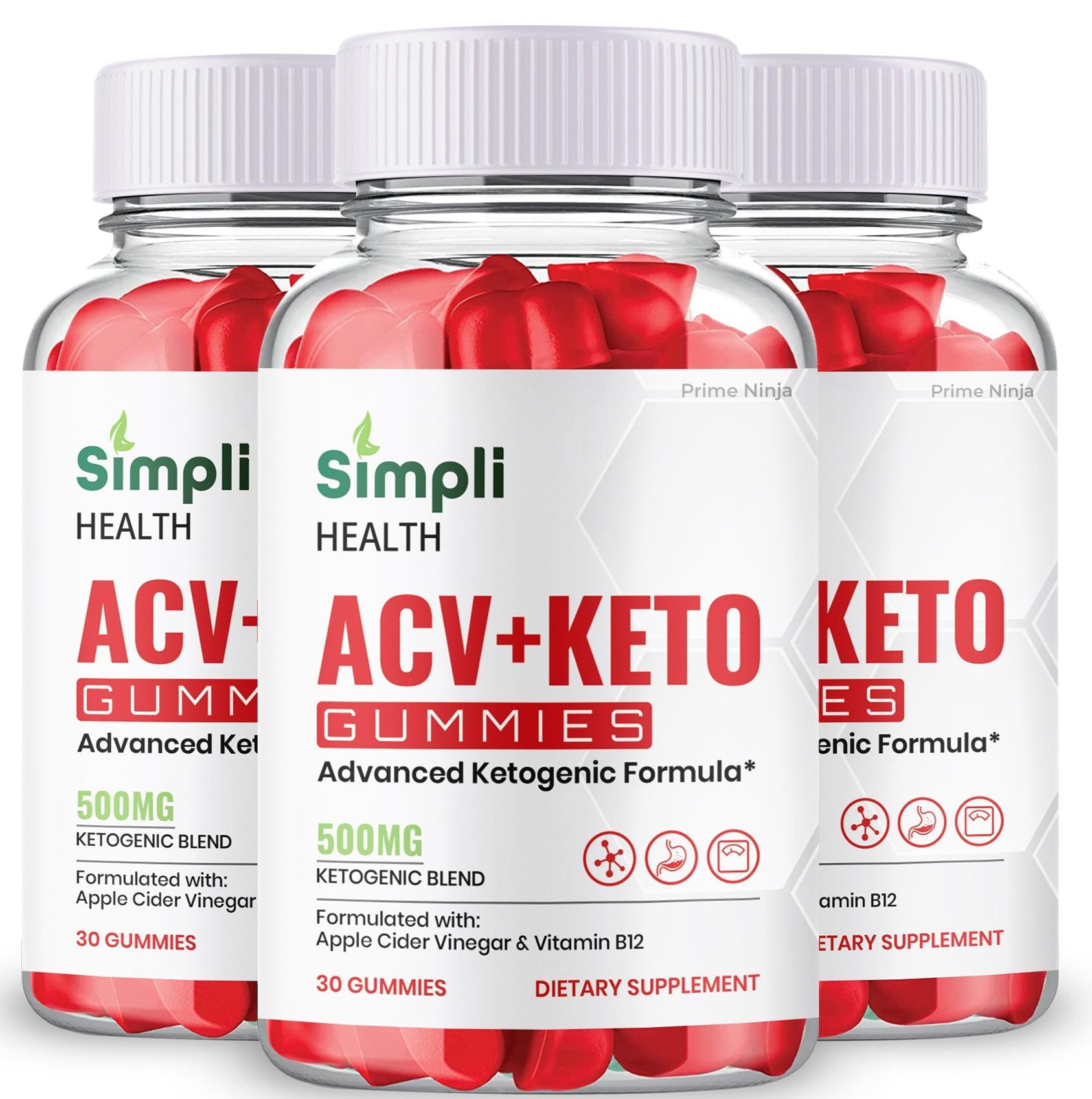 (3 Pack) Simpli ACV Ketos Gummies - Gold Nutra