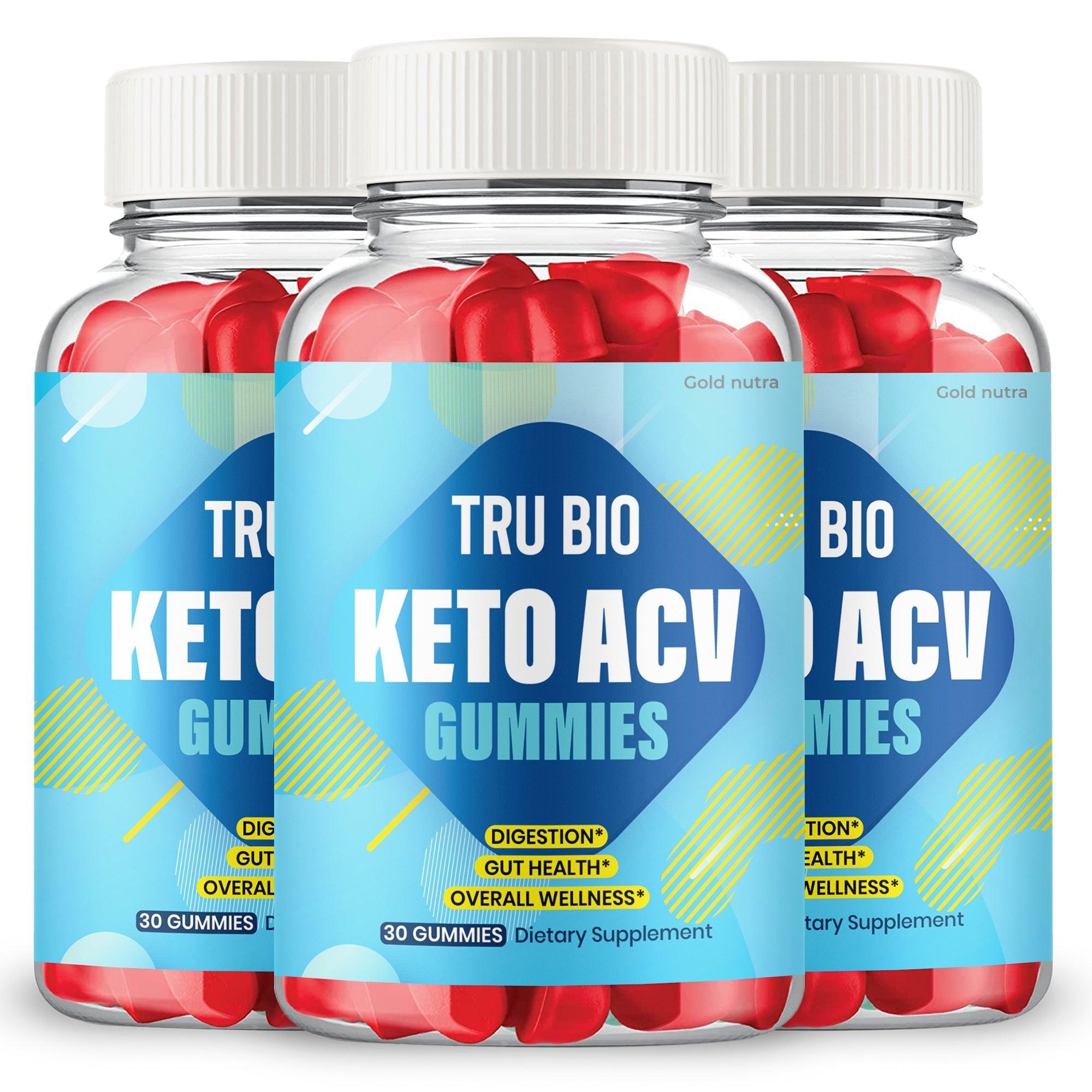 (3 pack) Tru Bio Keto Gummies - Gold Nutra