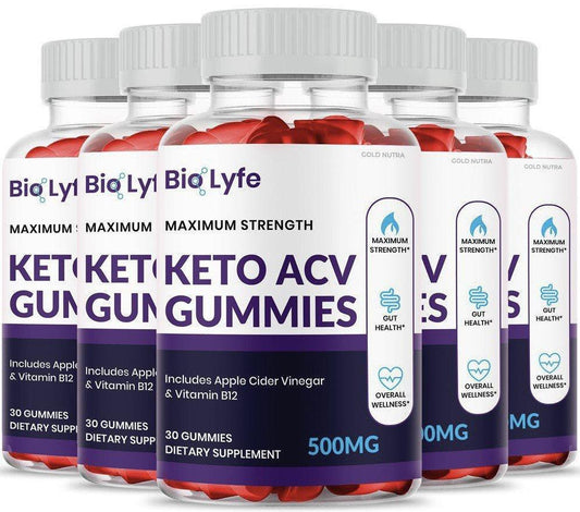 (5 Pack) Bio Lyfe Keto Gummies - Gold Nutra