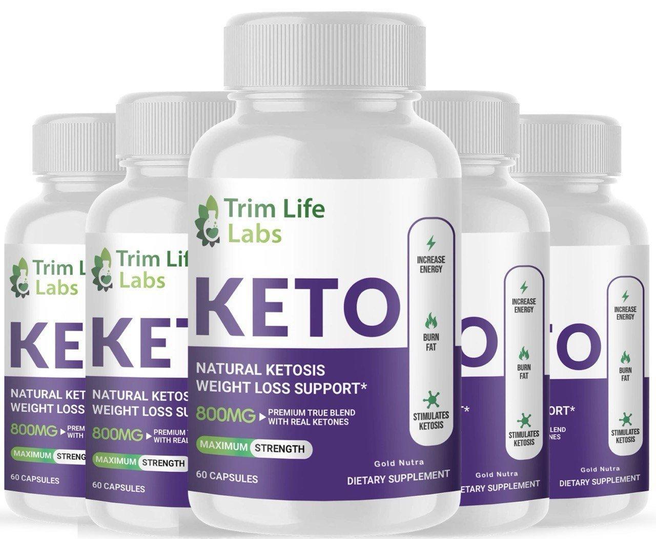 (5 Pack) Official Trim Life Keto Pills, - Gold Nutra