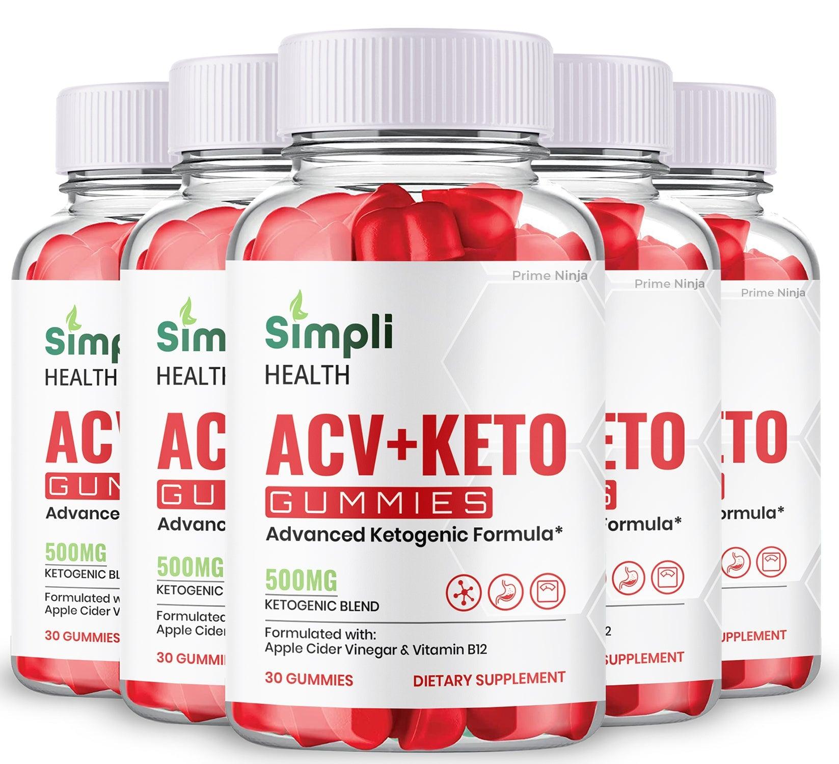 (5 Pack) Simpli ACV Ketos Gummies - Gold Nutra
