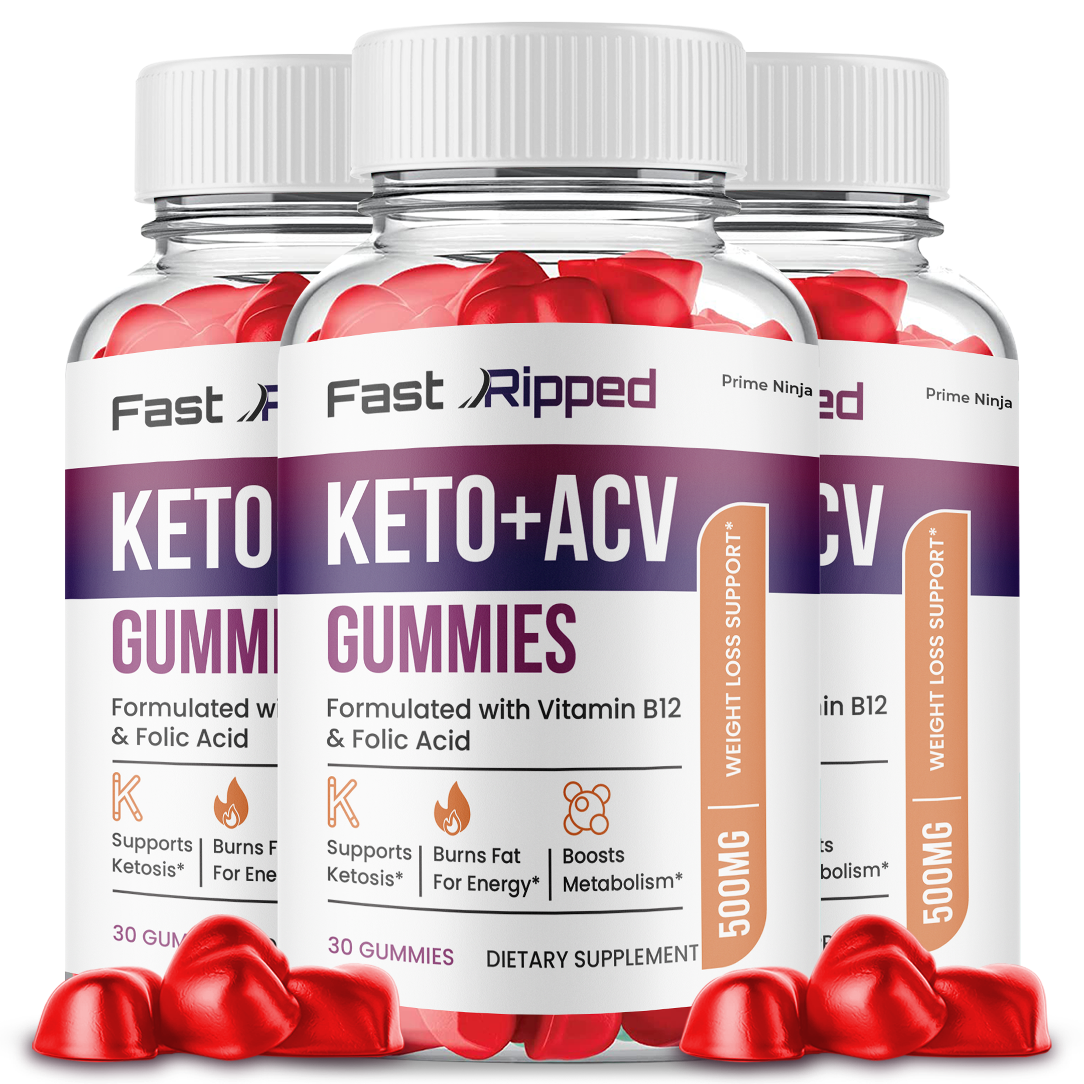 Fast Ripped Keto ACV Gummies (3 Pack)