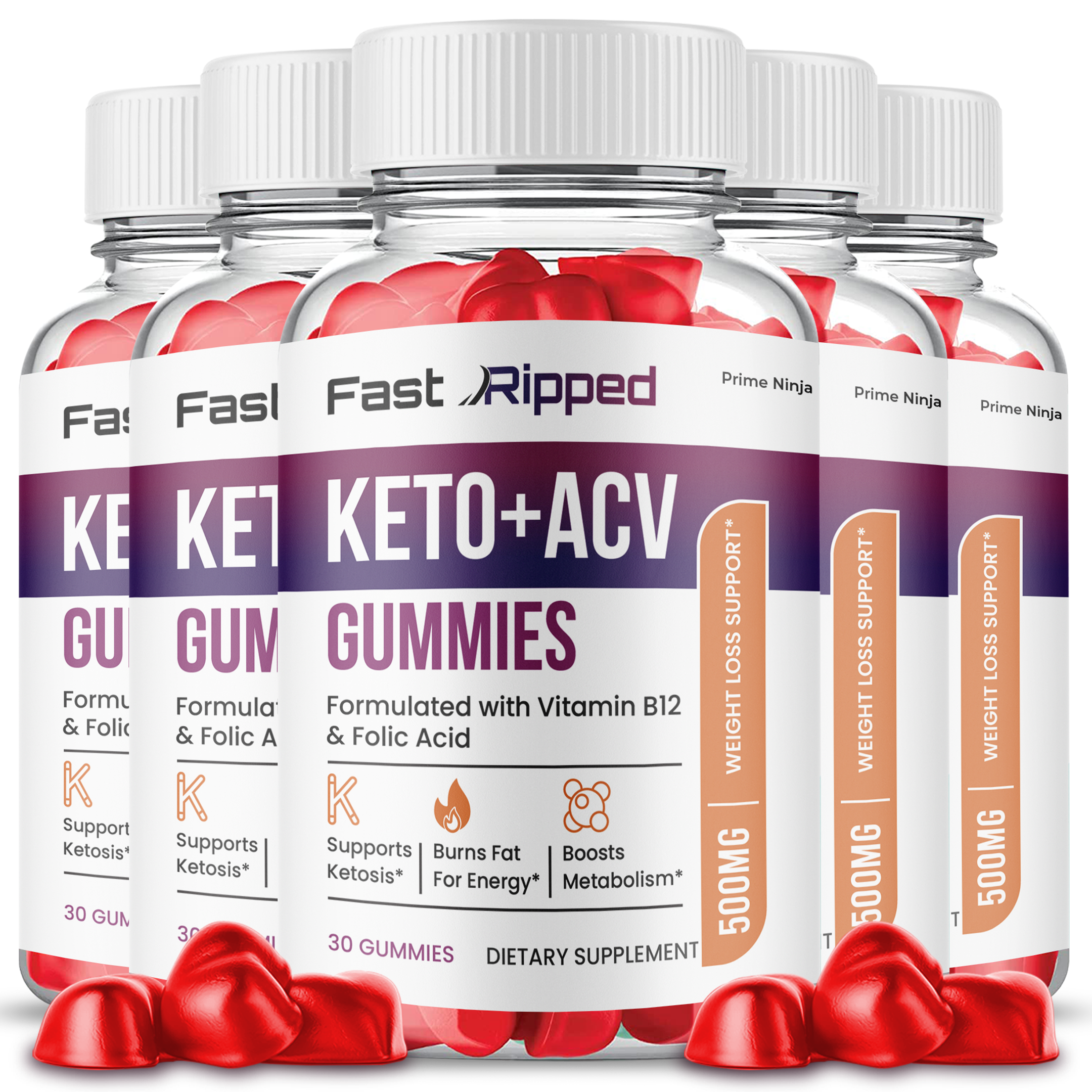 Fast Ripped Keto ACV Gummies (5 Pack)