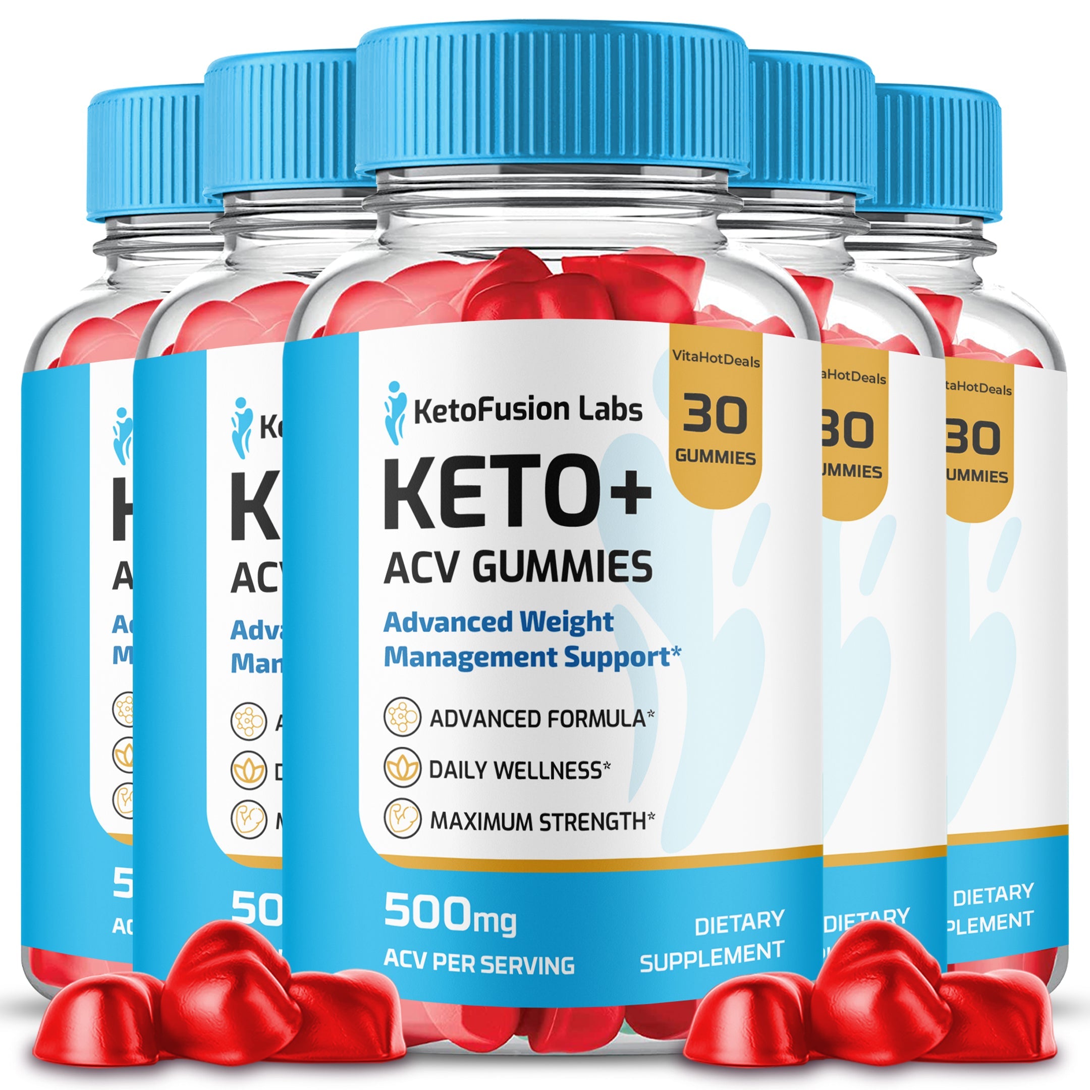 Keto Fusion Labs ACV Gummies (5 Pack)