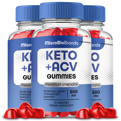 MicroBioBrands Keto ACV Gummies (3 Pack)