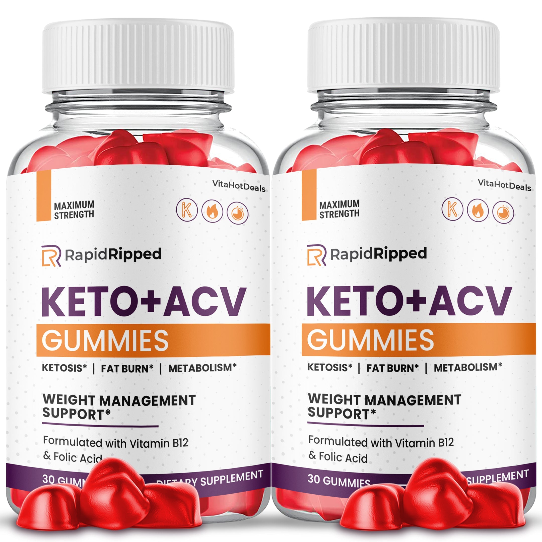 Rapid Ripped Keto ACV Gummies (2 Pack)