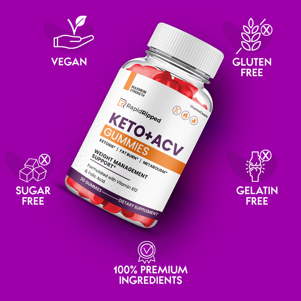 Rapid Ripped Keto ACV Gummies (3 Pack)