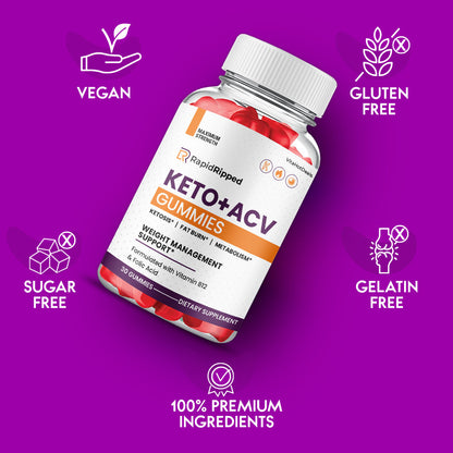 Rapid Ripped Keto ACV Gummies (3 Pack)