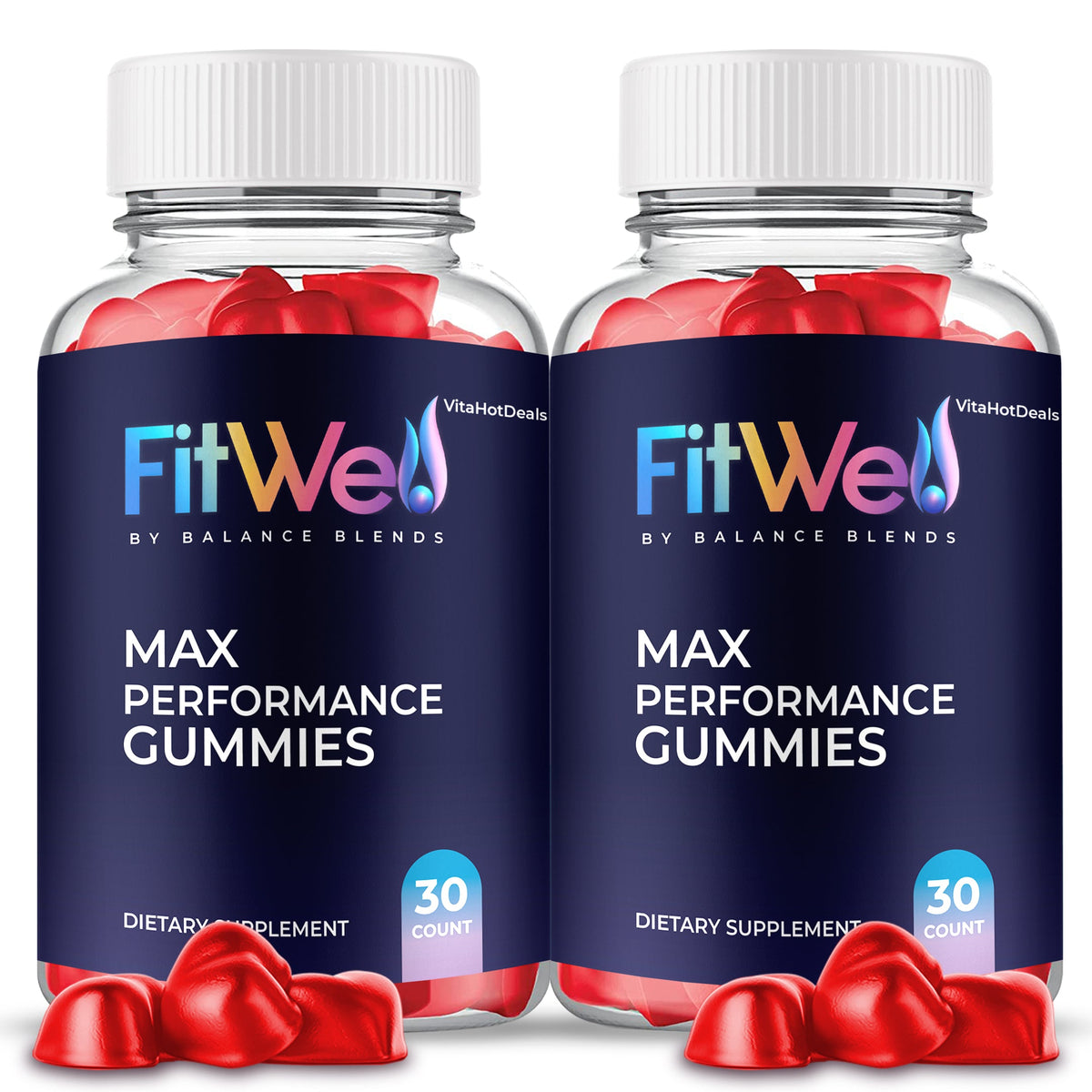 FitWell Max Performance Gummies 2 Pack energy and vitality