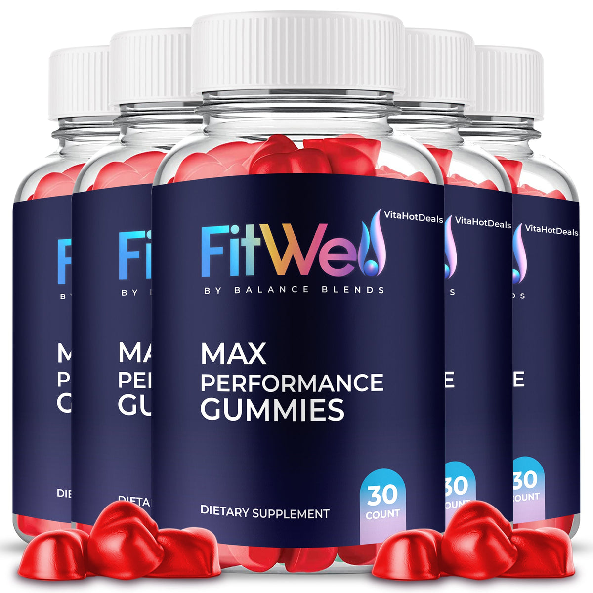 FitWell Max Performance Gummies 5 Pack energy and vitality