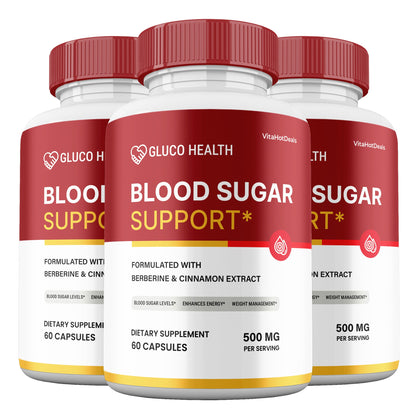 Gluco Health Capsules (3 Pack) | Daily Formula