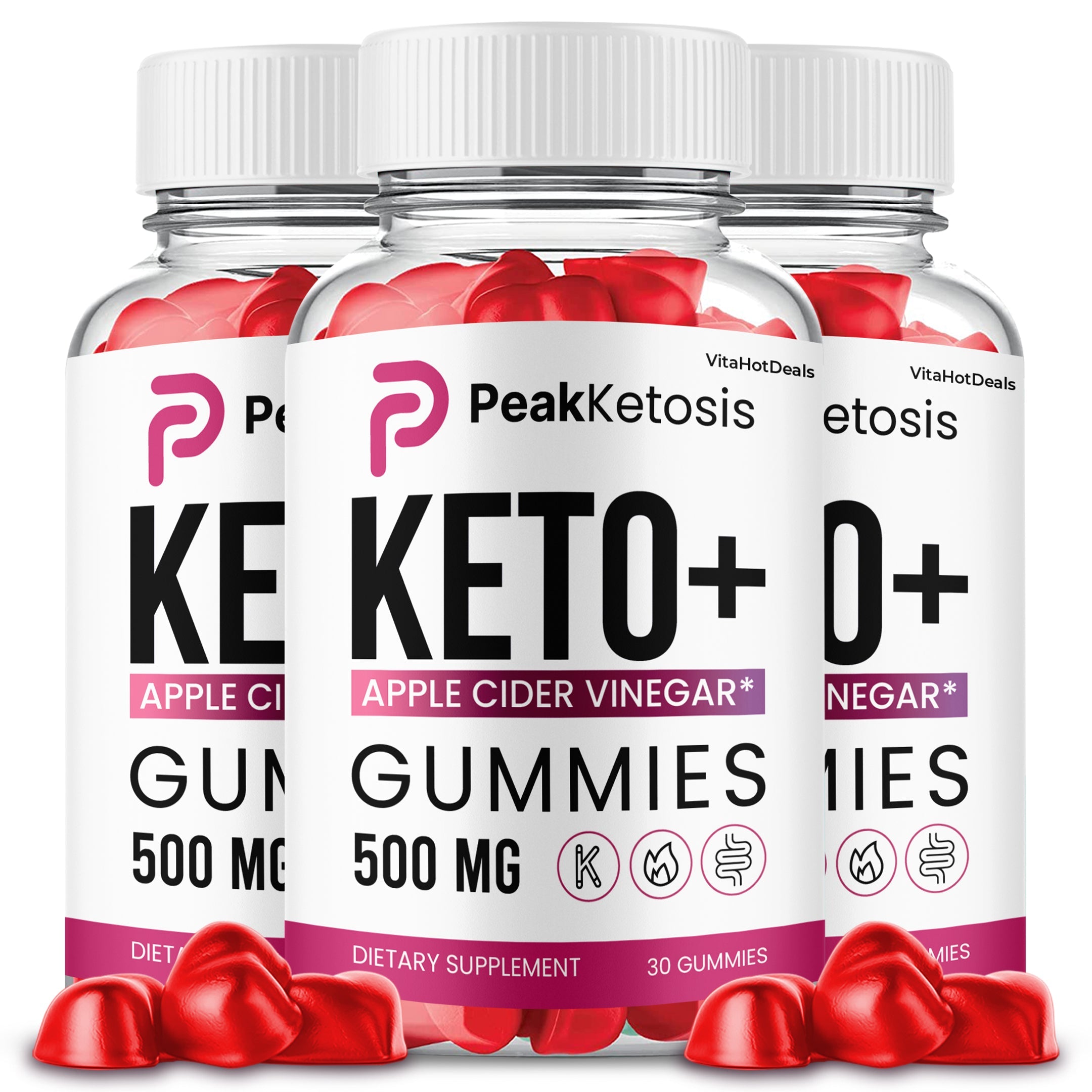 Peak Ketosis Keto ACV Gummies (3 Pack)