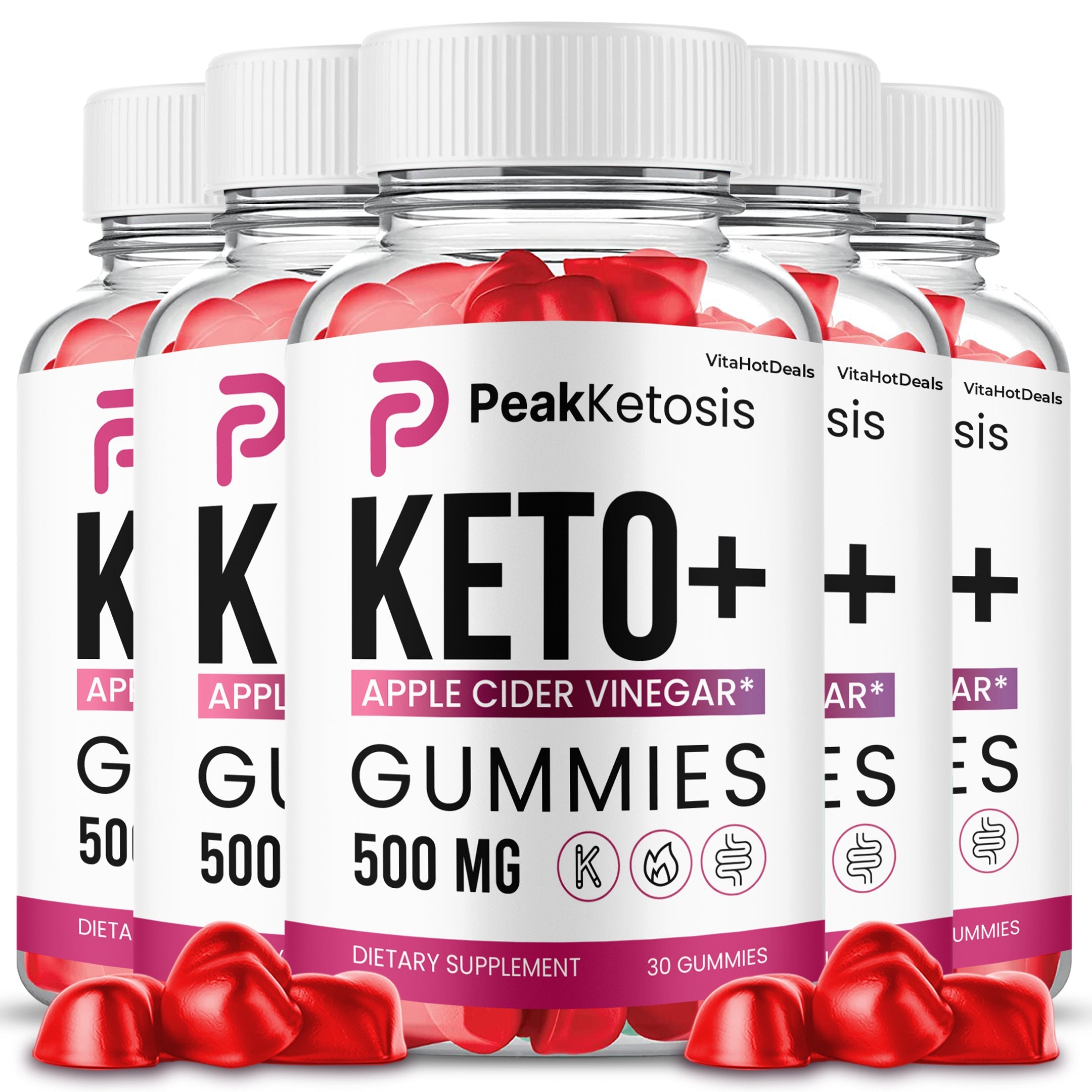 Peak Ketosis Keto ACV Gummies (5 Pack)