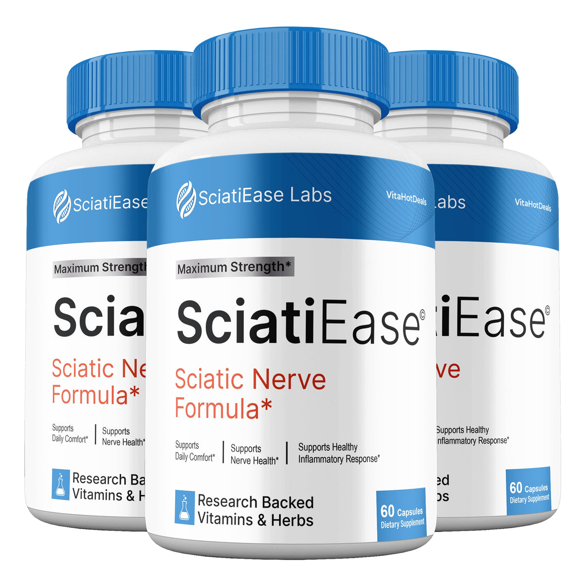 SciatiEase Capsules 3 Pack nerve comfort support